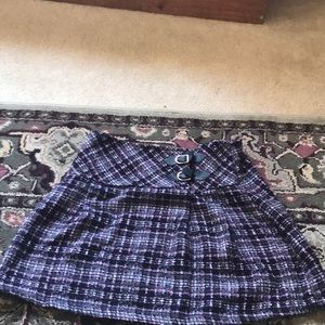 Pink,Black and White Skirt